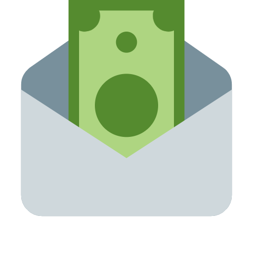 emoji of money in an envelope
